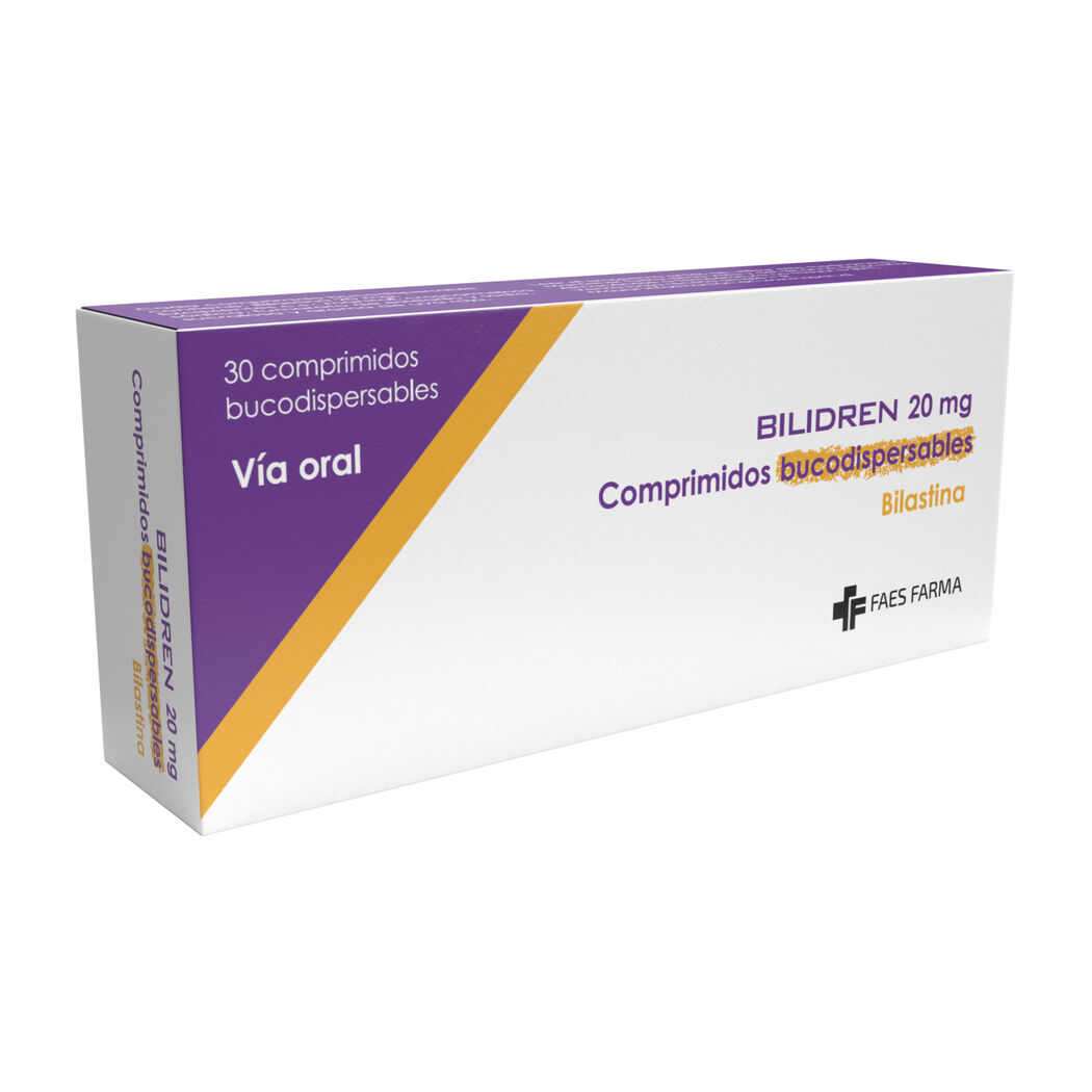 Bilidren (R) Bilastina 20mg 30 Comprimidos Bucodispersables