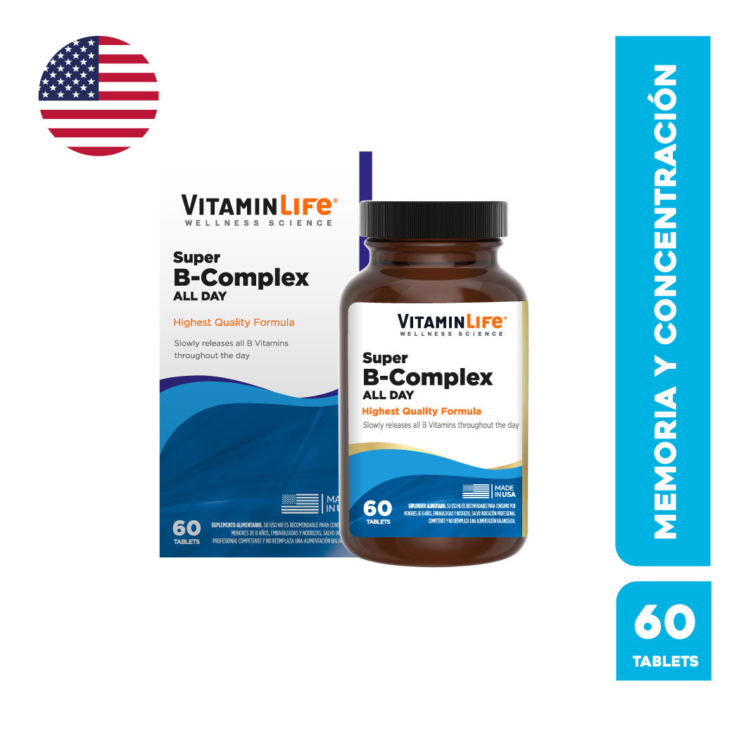 VitaminLife Súper Complejo B 60 Tabletas