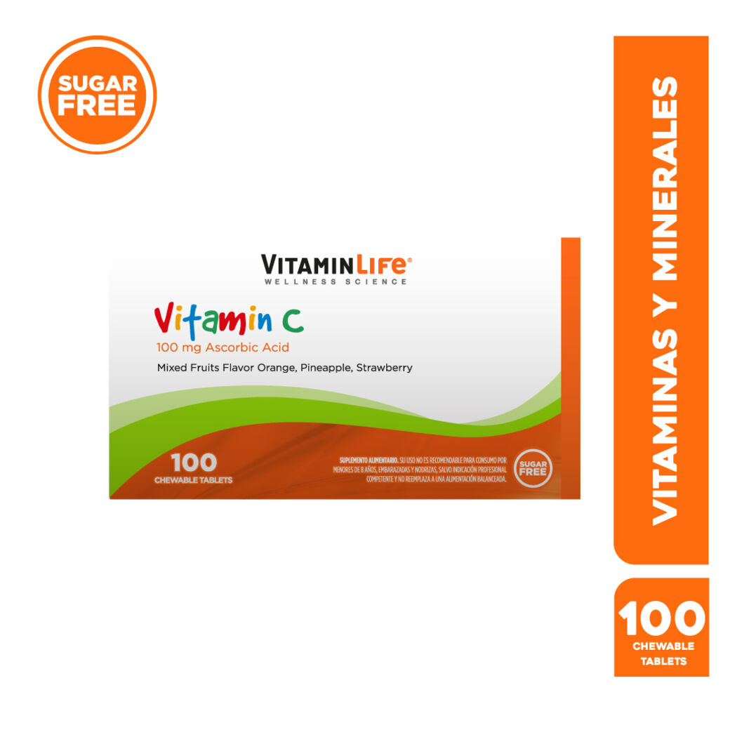 VitaminLife Vitamina C 100mg 100 Comprimidos Masticables