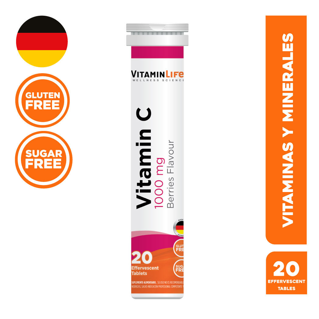 VitaminLife Vitamina C-1000 Sabor Berries 20 Tabletas