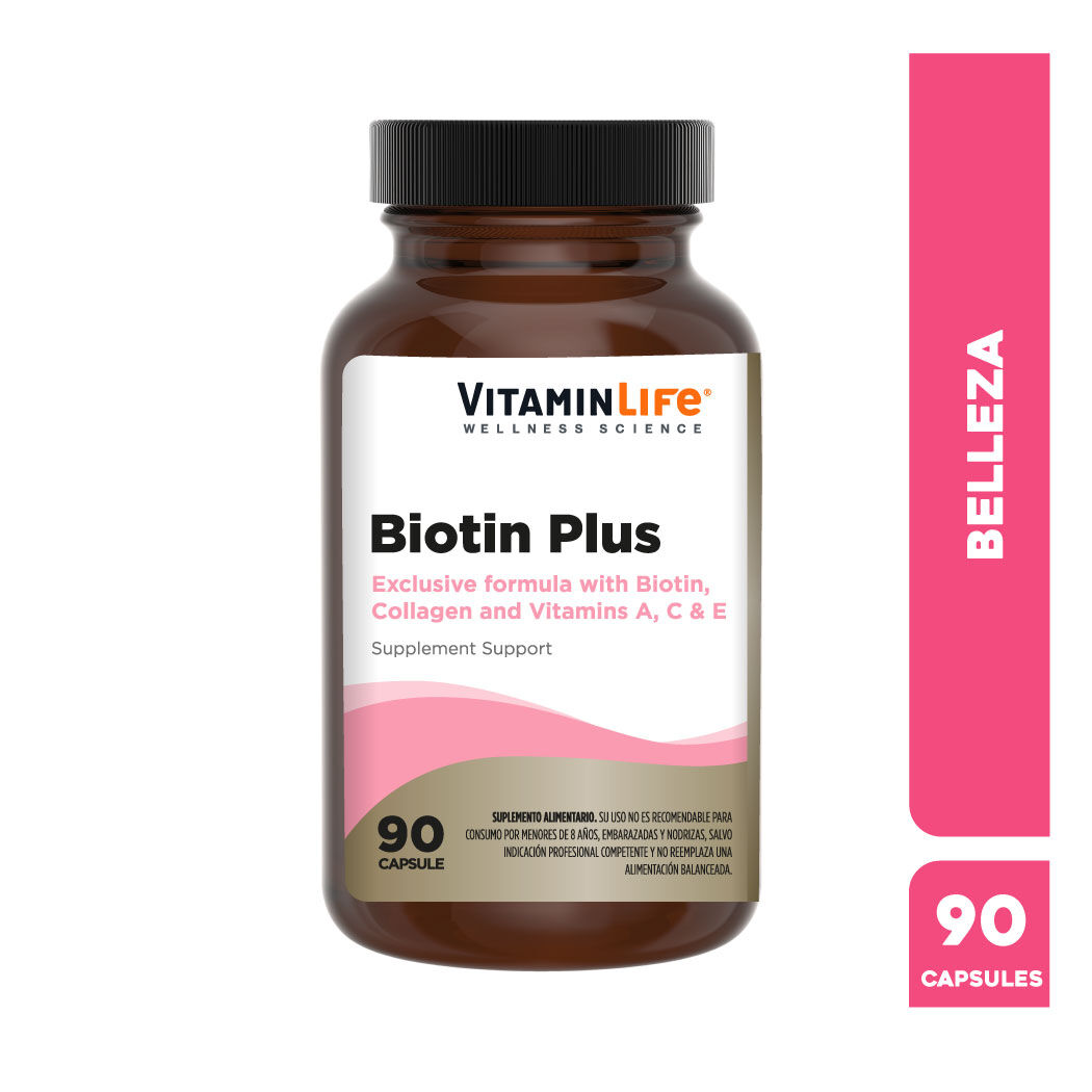 VitaminLife Biotina Plus 90 Cápsulas