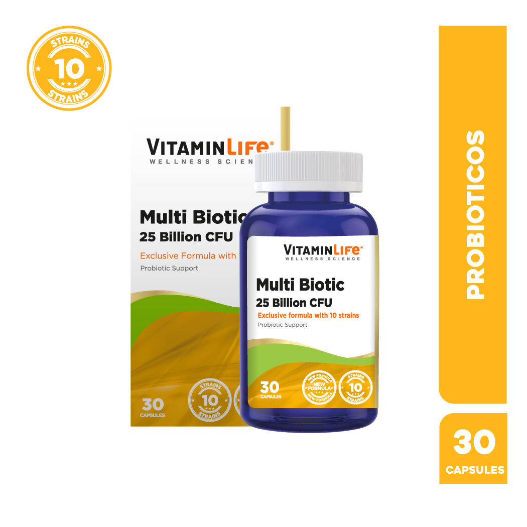 VitaminLife Probiótico Multi Biotic 25 Billion Cfu 30 Cápsulas