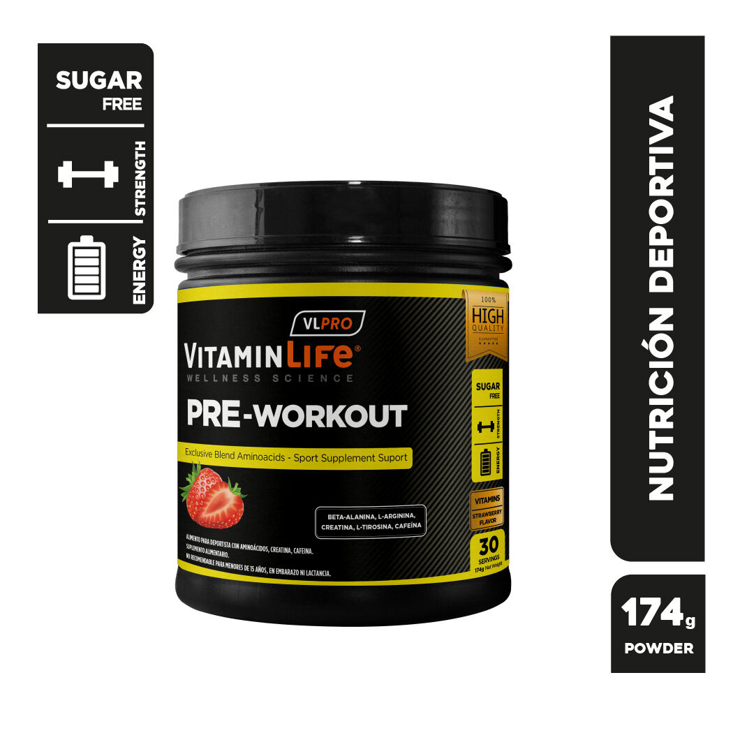 VitaminLife Pre - Entreno Polvo 174g