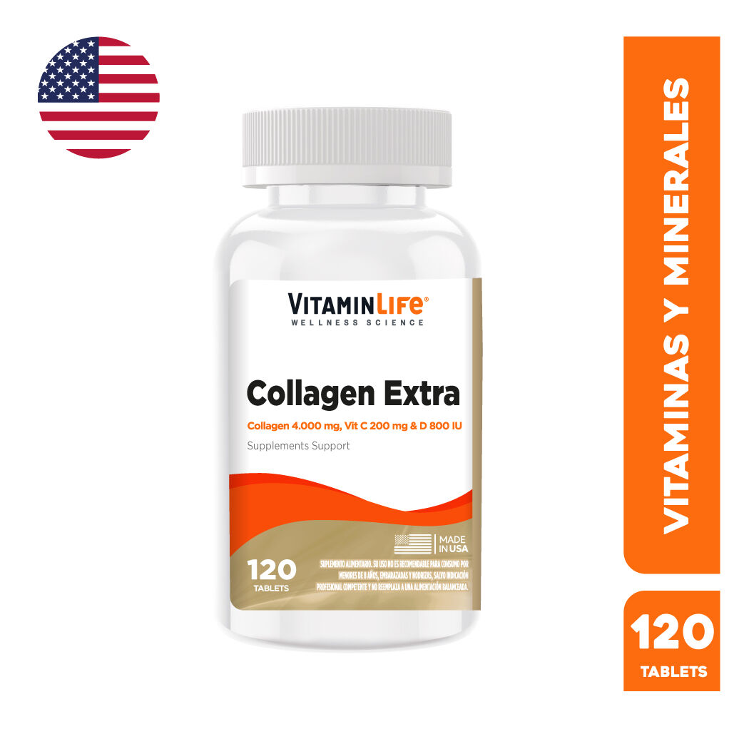 VitaminLife Colágeno en Tabletas 120 Tabletas