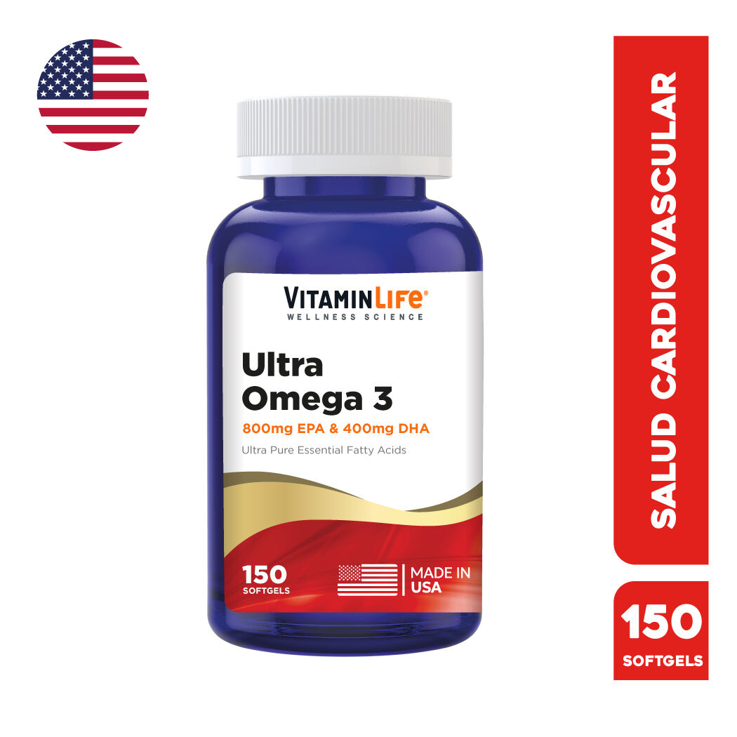 Omega 3 Ultra VitaminLife 150 Softgels