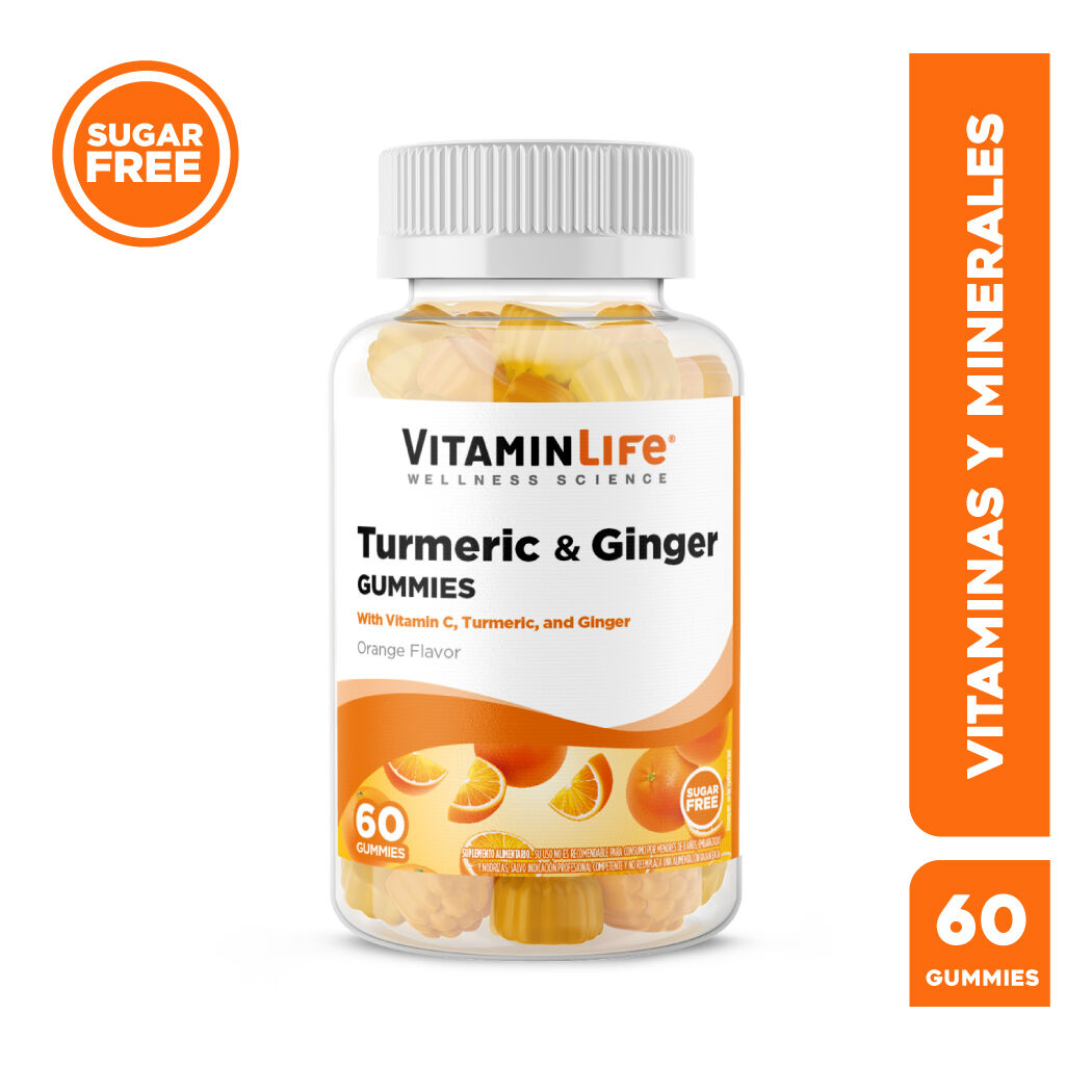 VitaminLife Tumeric & Ginger Gummies 60 Gomitas