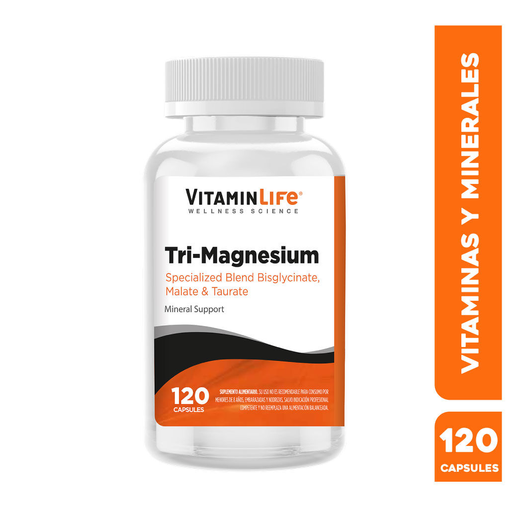 VitaminLife Tri-Magnesium 120 Cápsulas