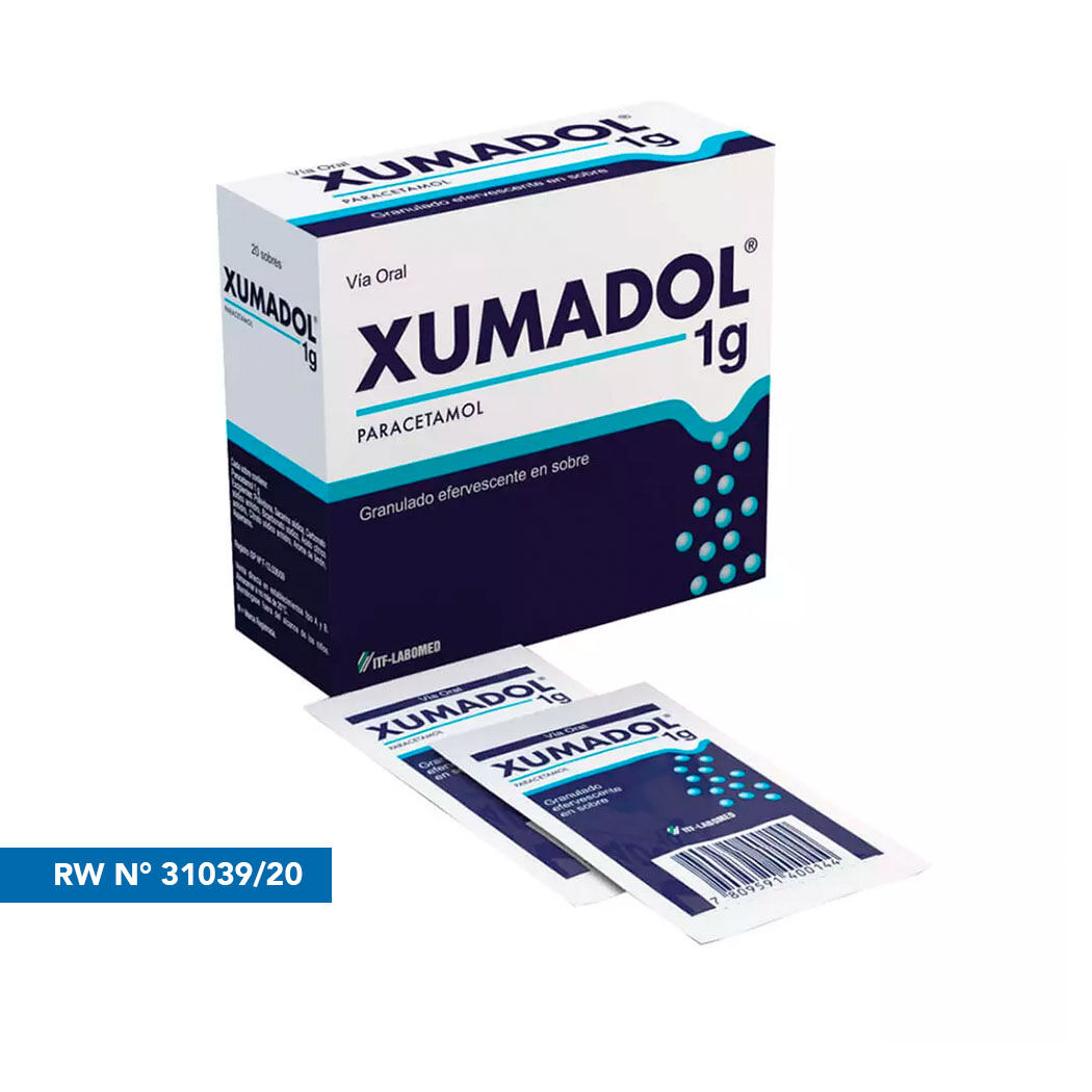 Xumadol Paracetamol 20 Sobres Efervescentes