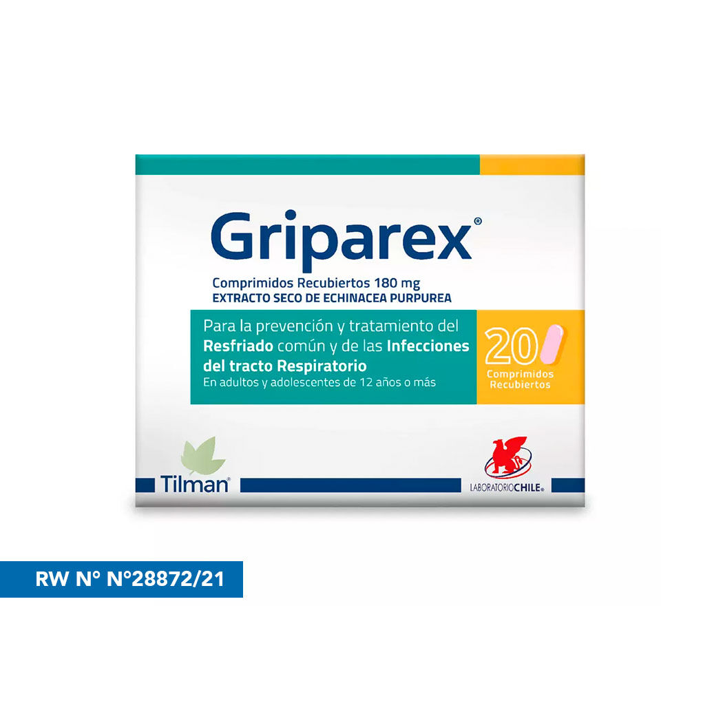 Griparex Echinacea Purpurea 20 Comprimidos Recubiertos