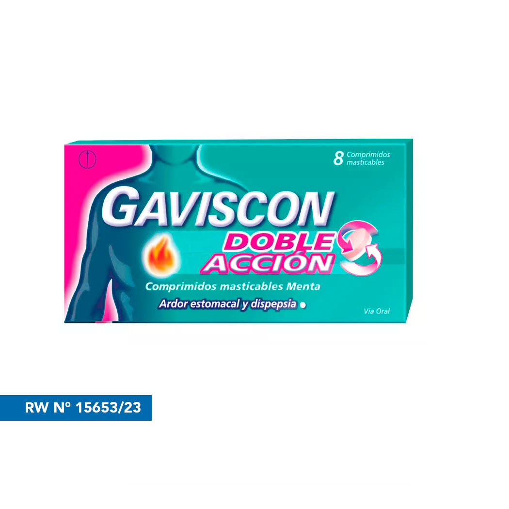Gaviscon Doble Acción 8 Comprimidos Masticables