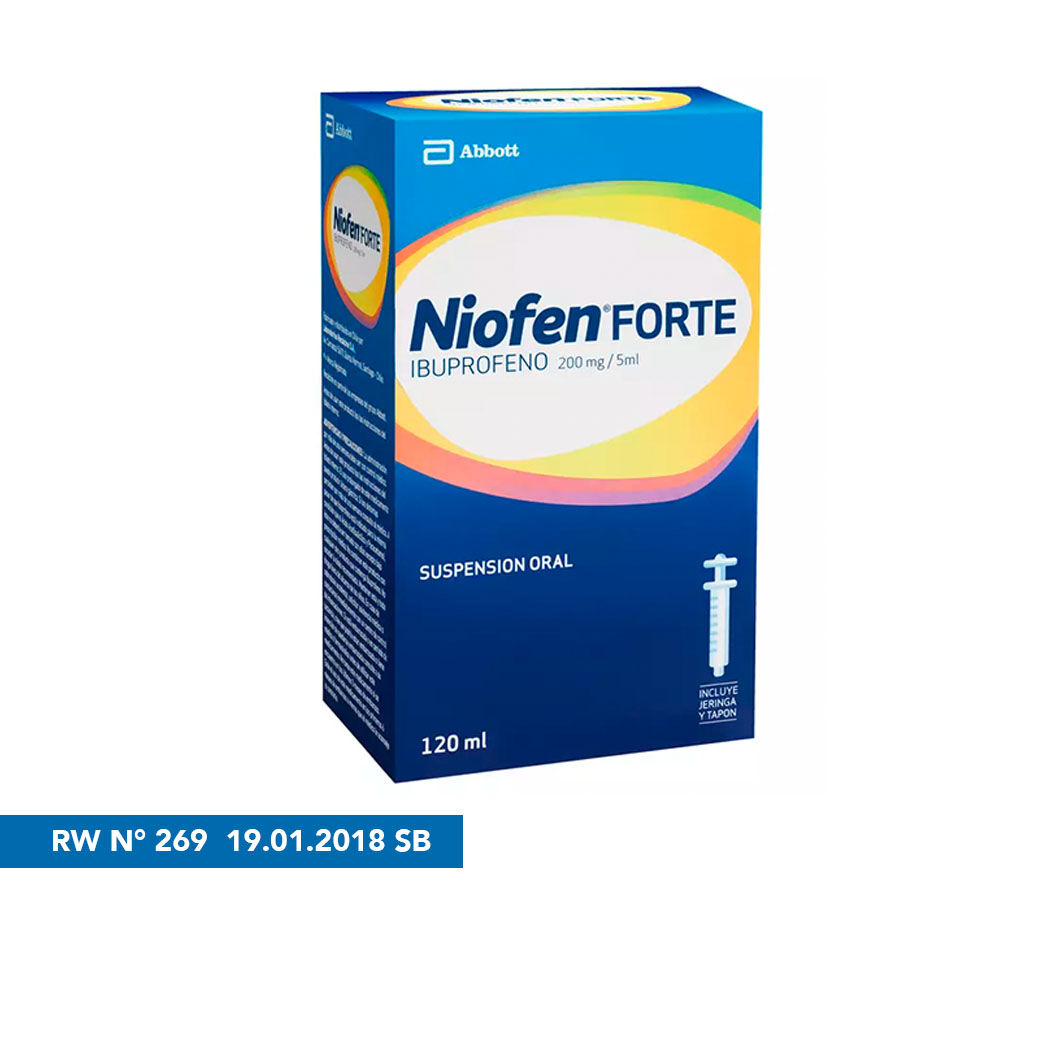 Niofen Forte Ibuprofeno 200mg/5ml Jarabe 120ml