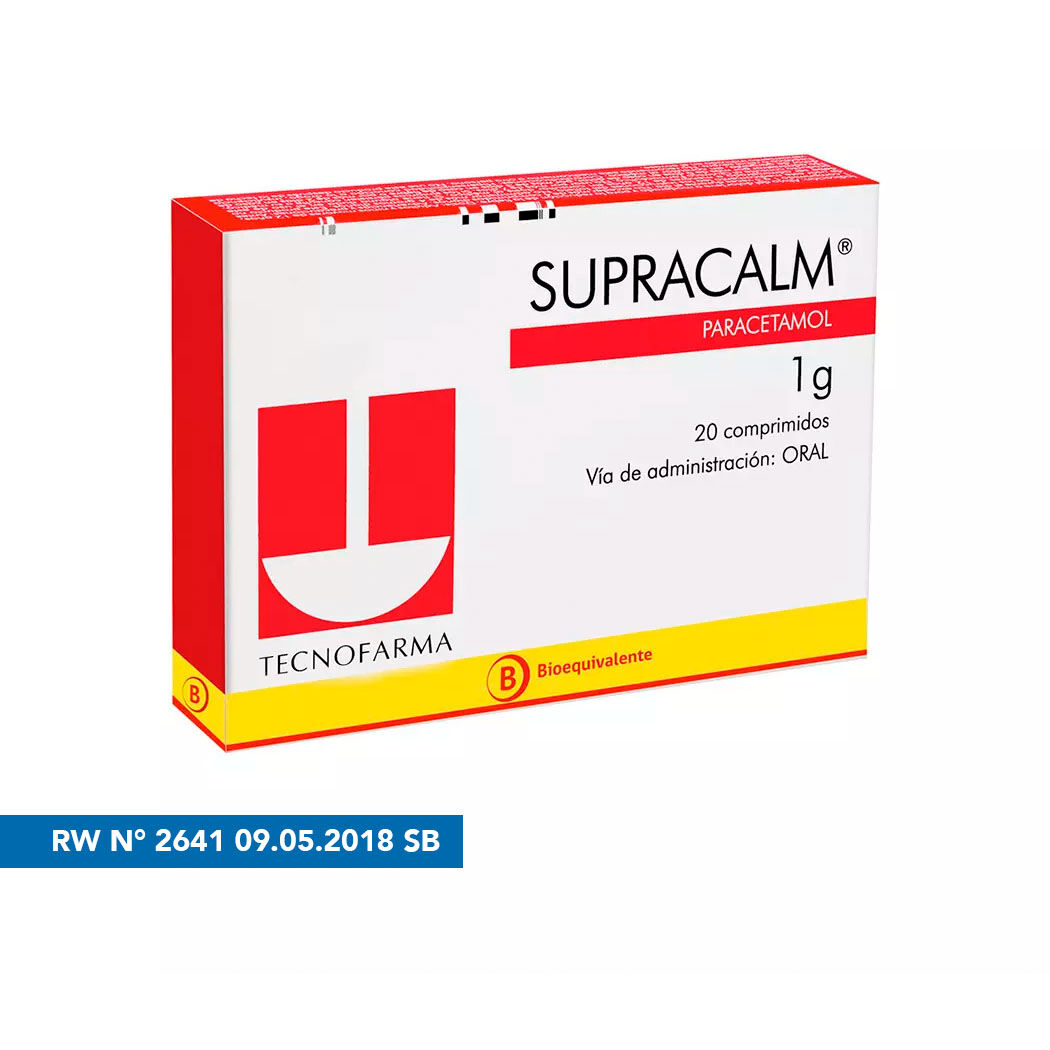 Supracalm (B) Paracetamol 20 Comprimidos