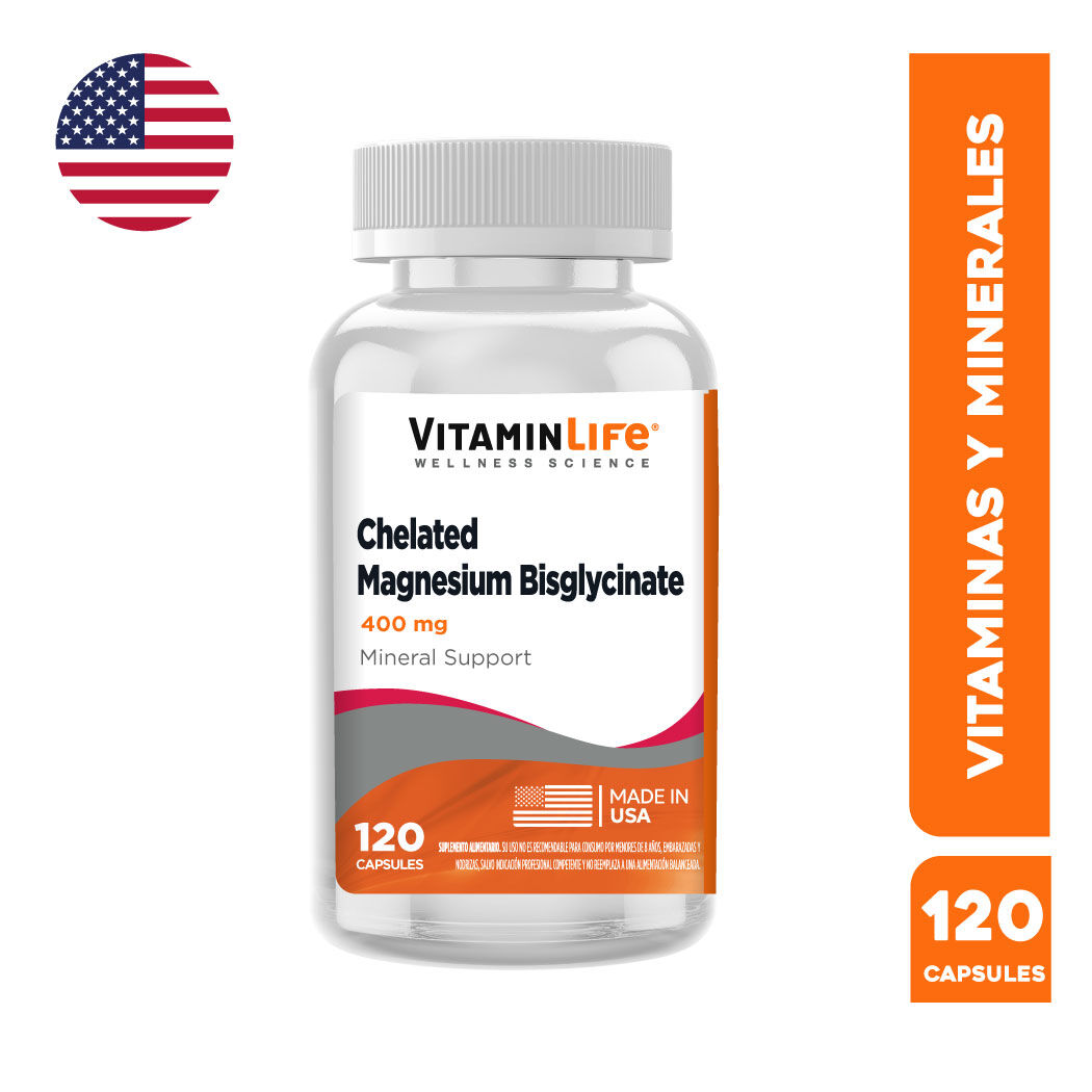 VitaminLife Magnesio Bisgliscinato 120 Cápsulas