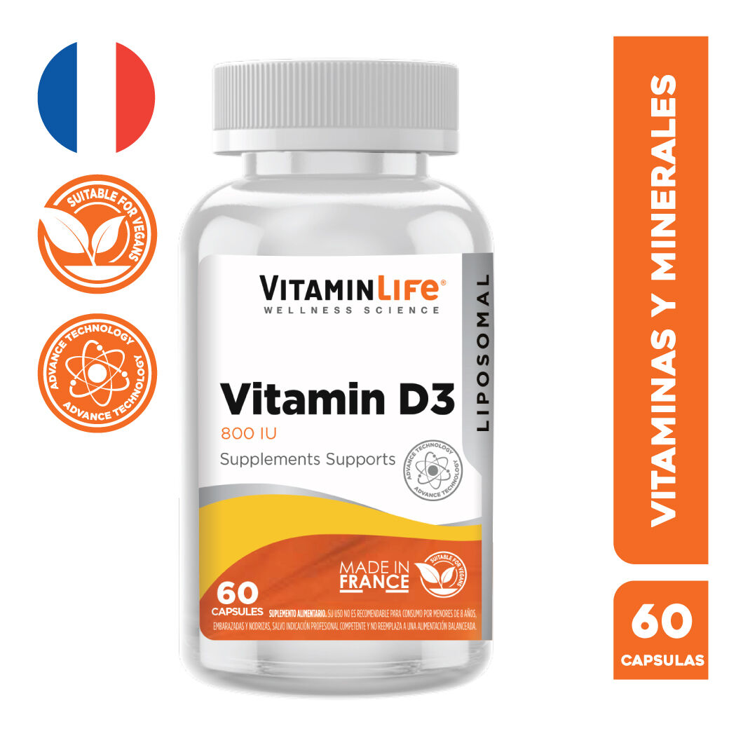 Vitamina D 800UI Liposomal 60 Cápsulas