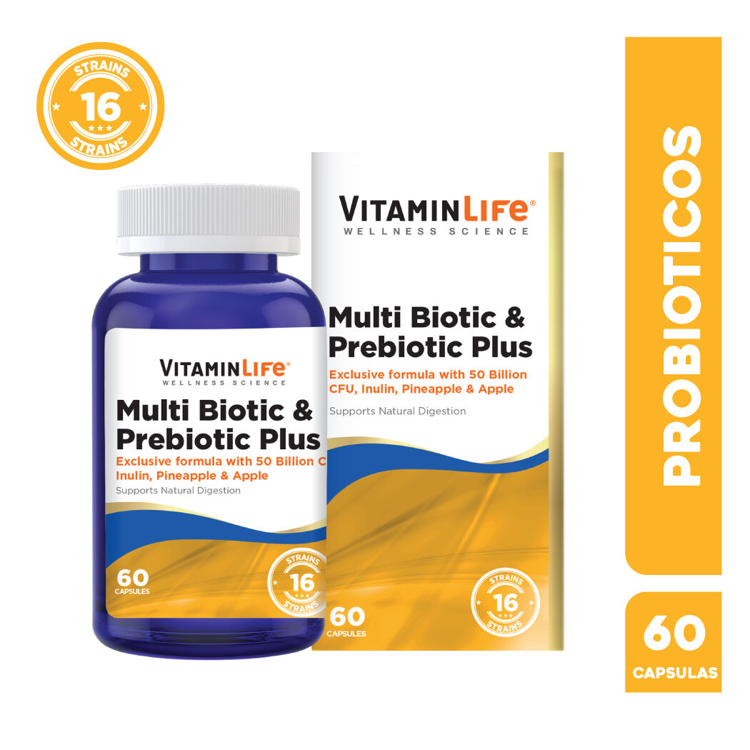 VitaminLife Multi Biotic Plus Prebiotic 60 Cápsulas