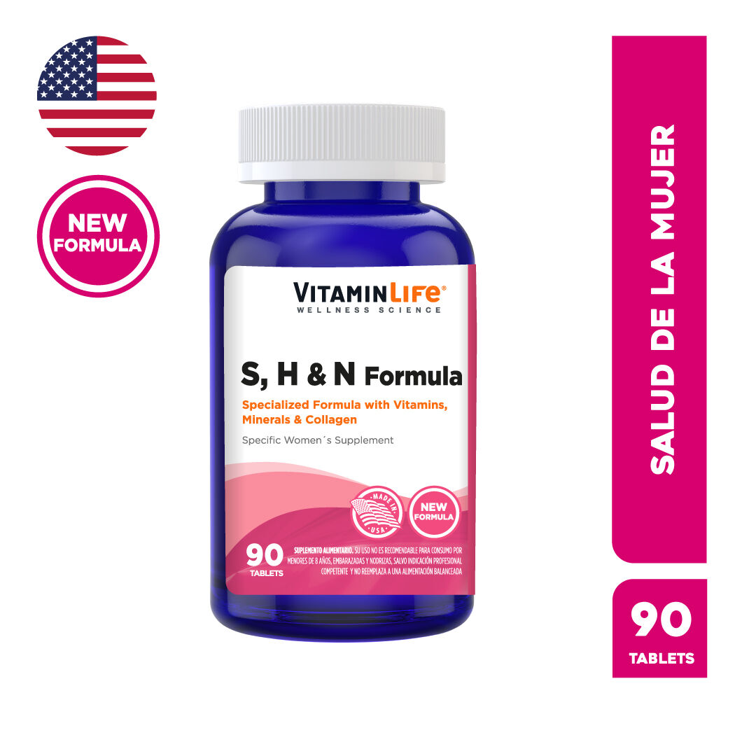 VitaminLife S, H & N 90 Tabletas