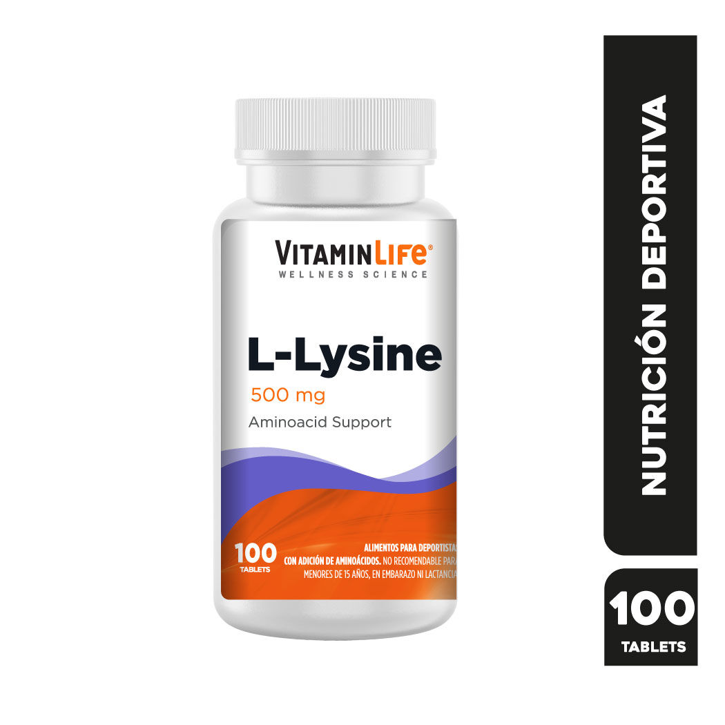 VitaminLife L-Lysine 500mg 100 Tabletas