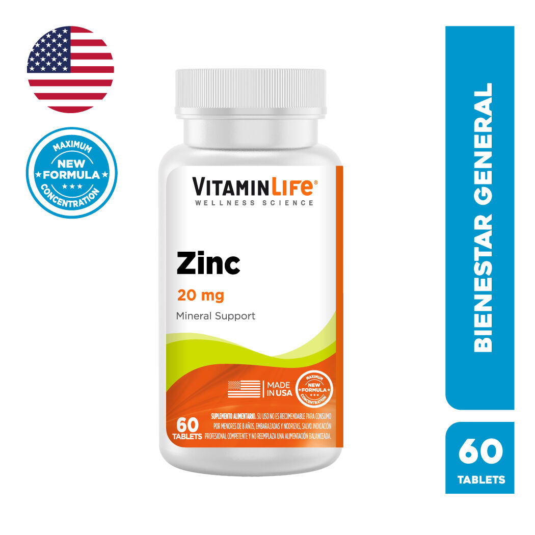 VitaminLife Zinc-15 60 Tabletas
