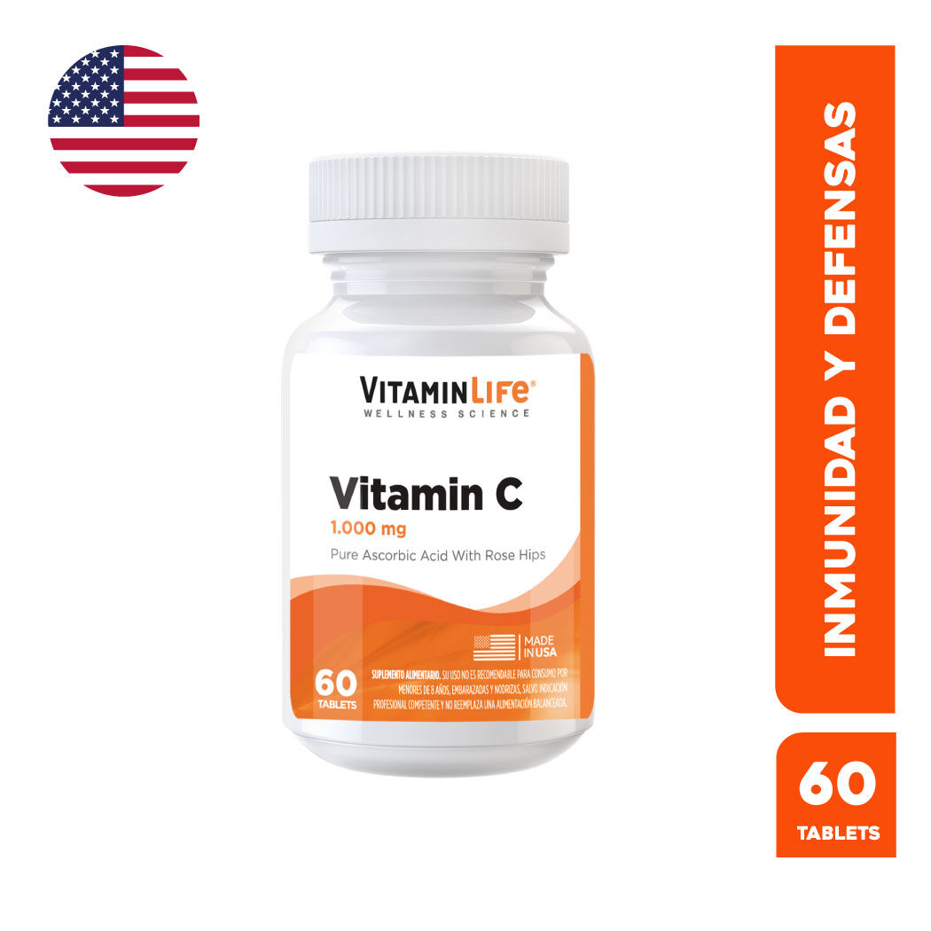 VitaminLife Vitamina C 1000mg 60 Tabletas