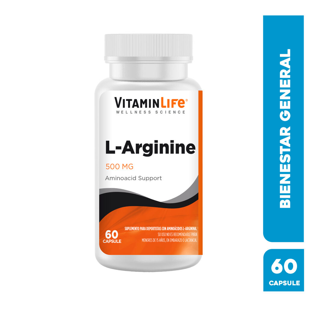 VitaminLife L-Arginina 500mg 60 Tabletas