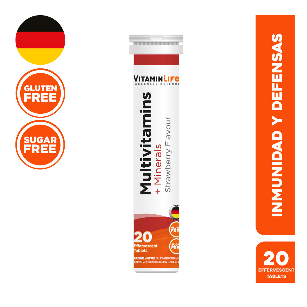 VitaminLife Multivitamínico + Minerales 20 Tabletas Efervescentes
