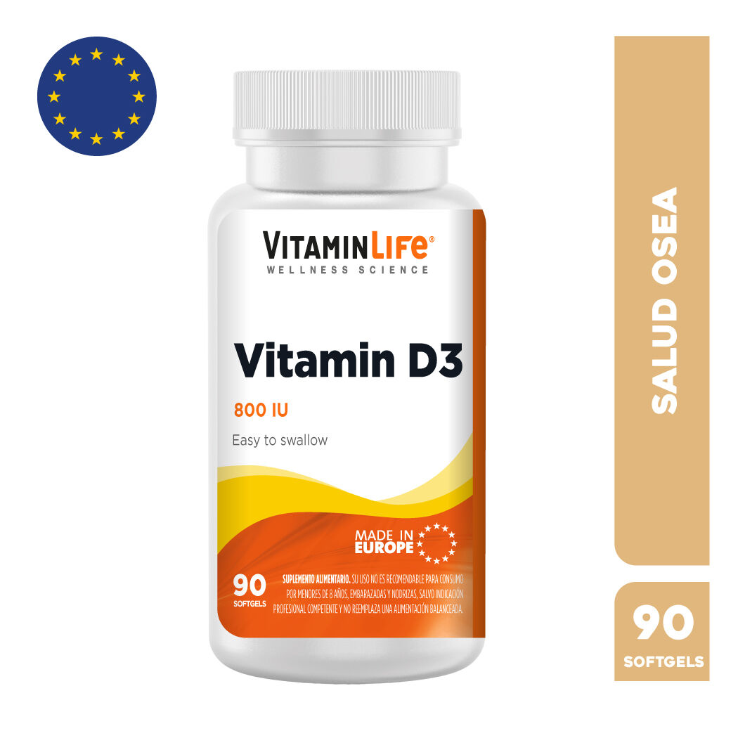 VitaminLife Vitamina D3 800UI 90 Softgels
