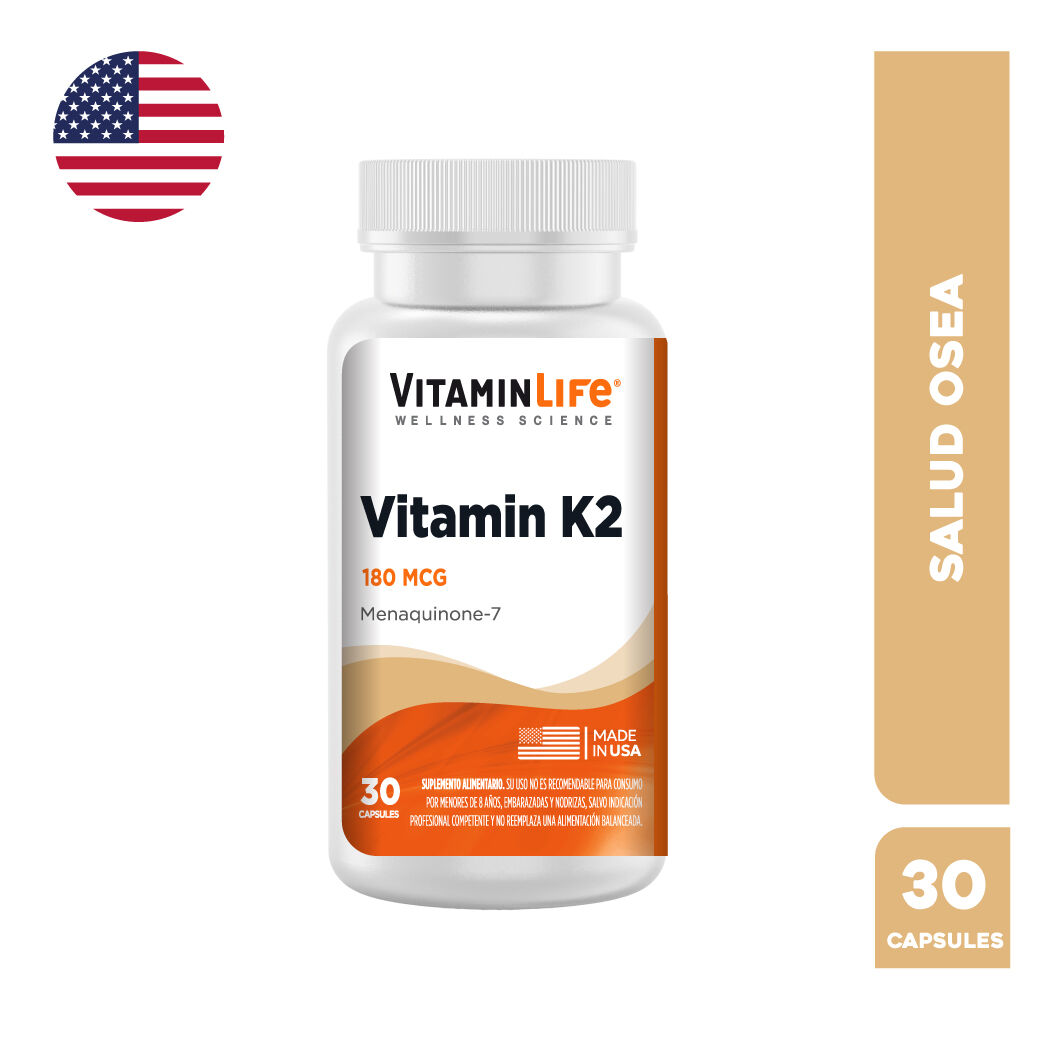 VitaminLife Vitamina K2 180mcg 30 Cápsulas