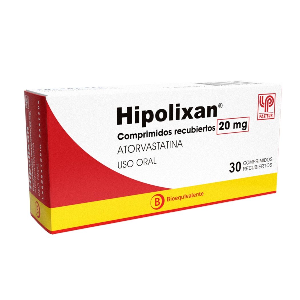Hipolixan (B) Atorvastatina 20mg 30 Comprimidos Recubiertos