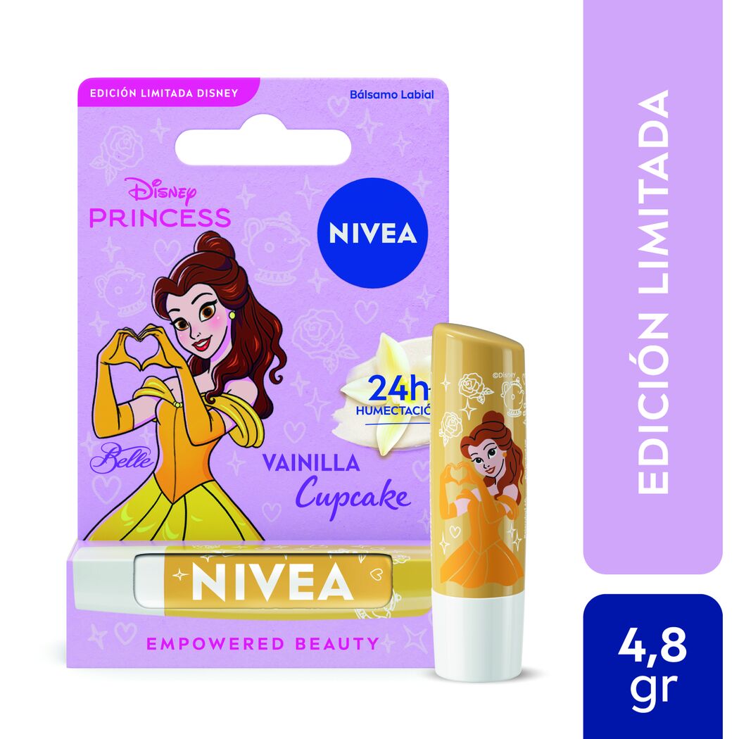 NIVEA Bálsamo Labial Edición Limitada Princesas Disney Bella 4.8g