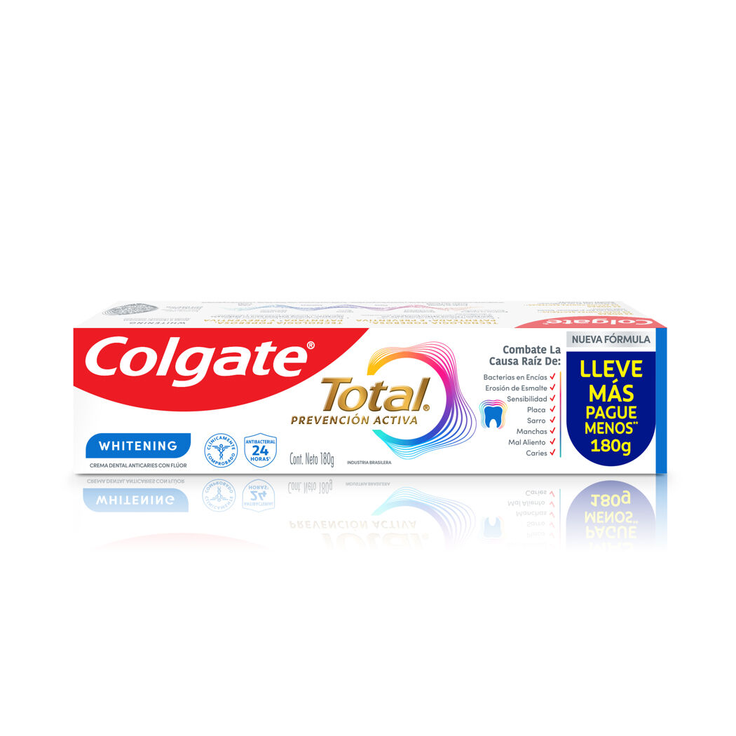 Pasta Dental Colgate Total Whitening con Flúor 180g