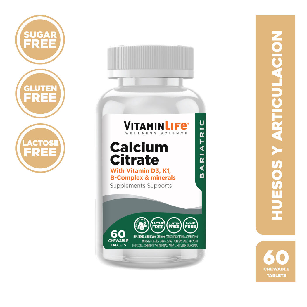 Calcium Citrate Chewable Tablets 60 Tabletas
