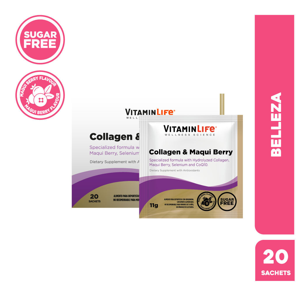 VitaminLife Colágeno + Maqui 20 Sobres
