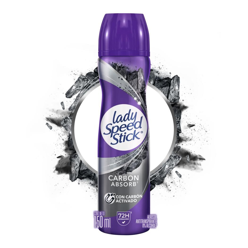 Desodorante en Spray Lady Speed Stick Carbon Absorb 91g