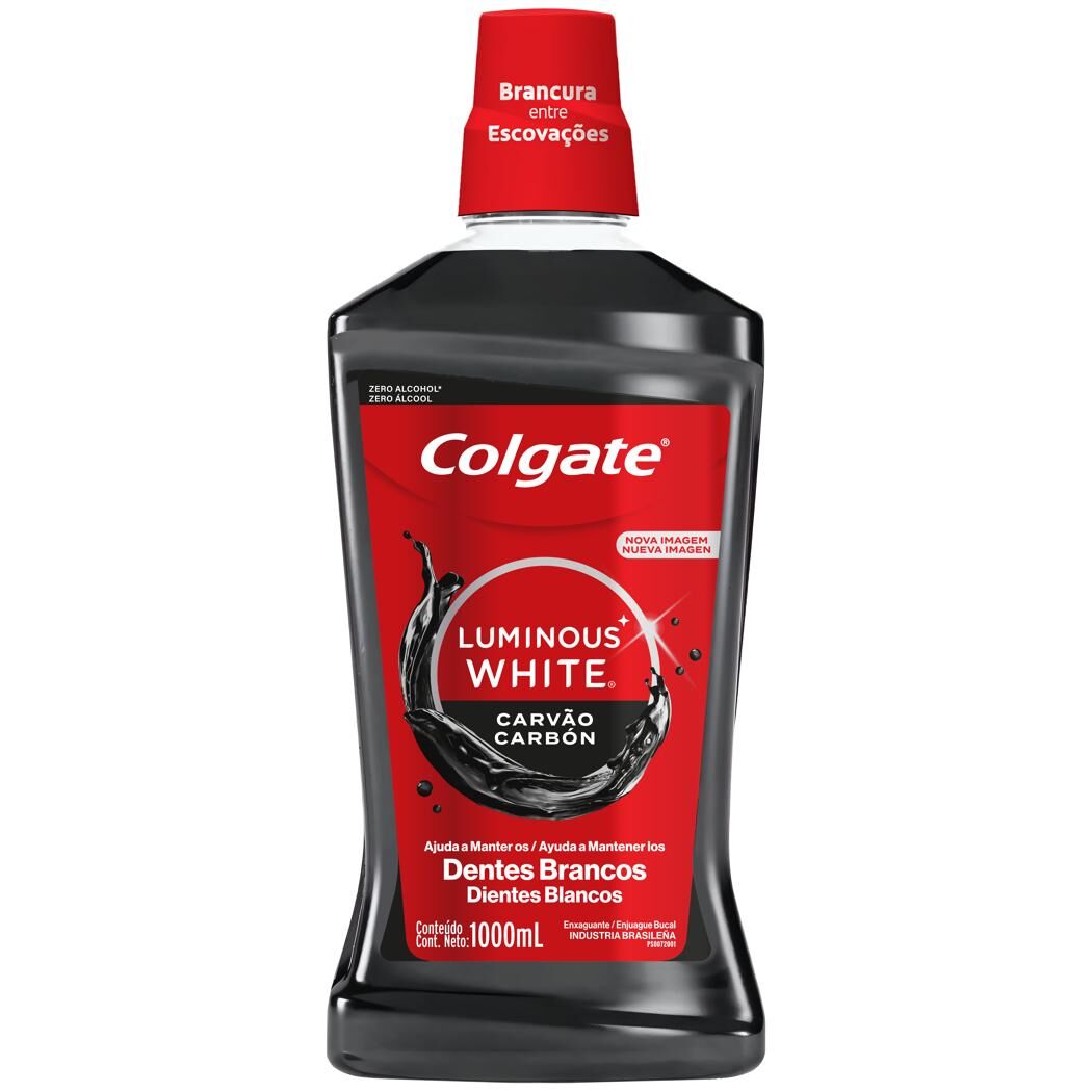 Enjuague Bucal Colgate Luminous White Charcoal 1L