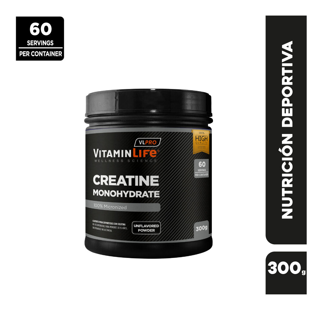 Creatina Monohidratada Formato en Polvo VitaminLife 300g