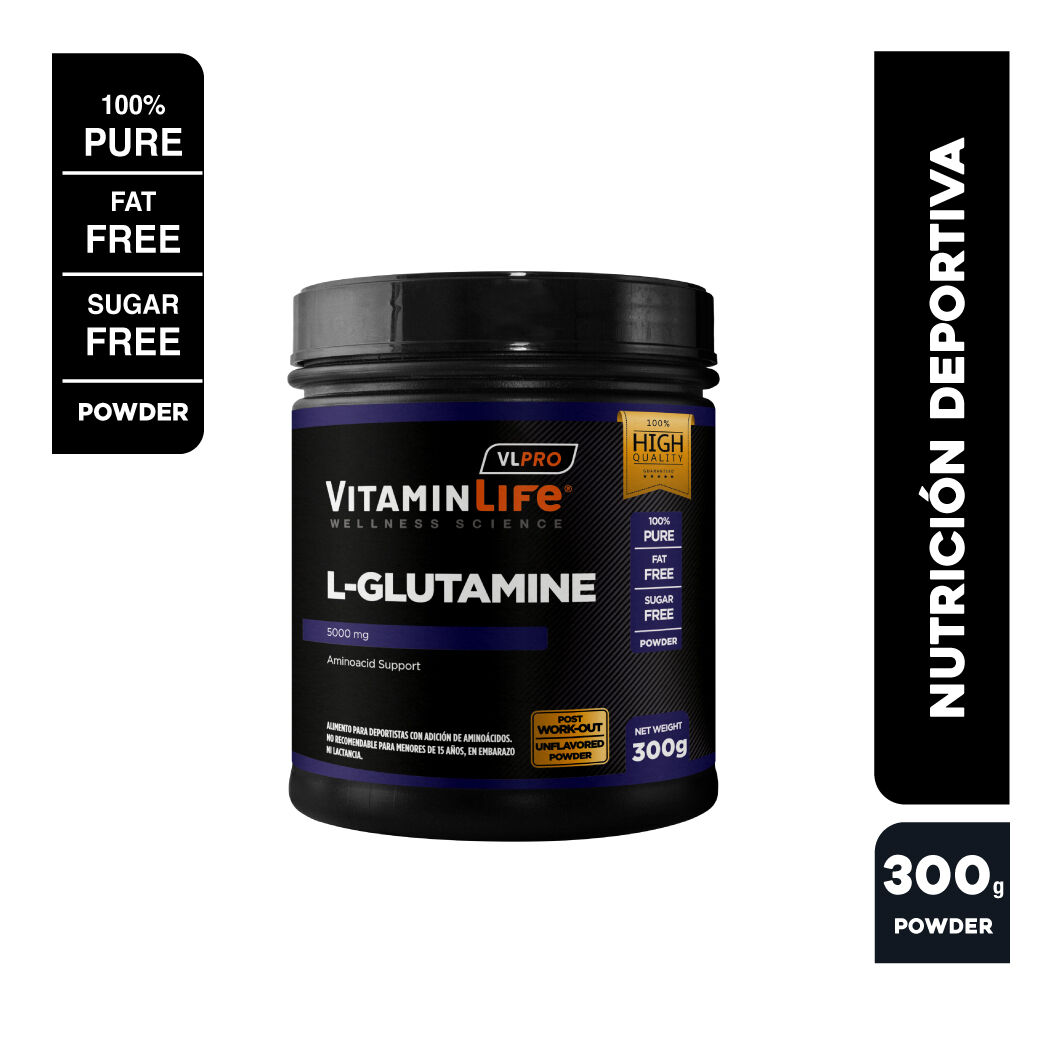 VitaminLife L-Glutamina en Polvo para Deportistas 300g