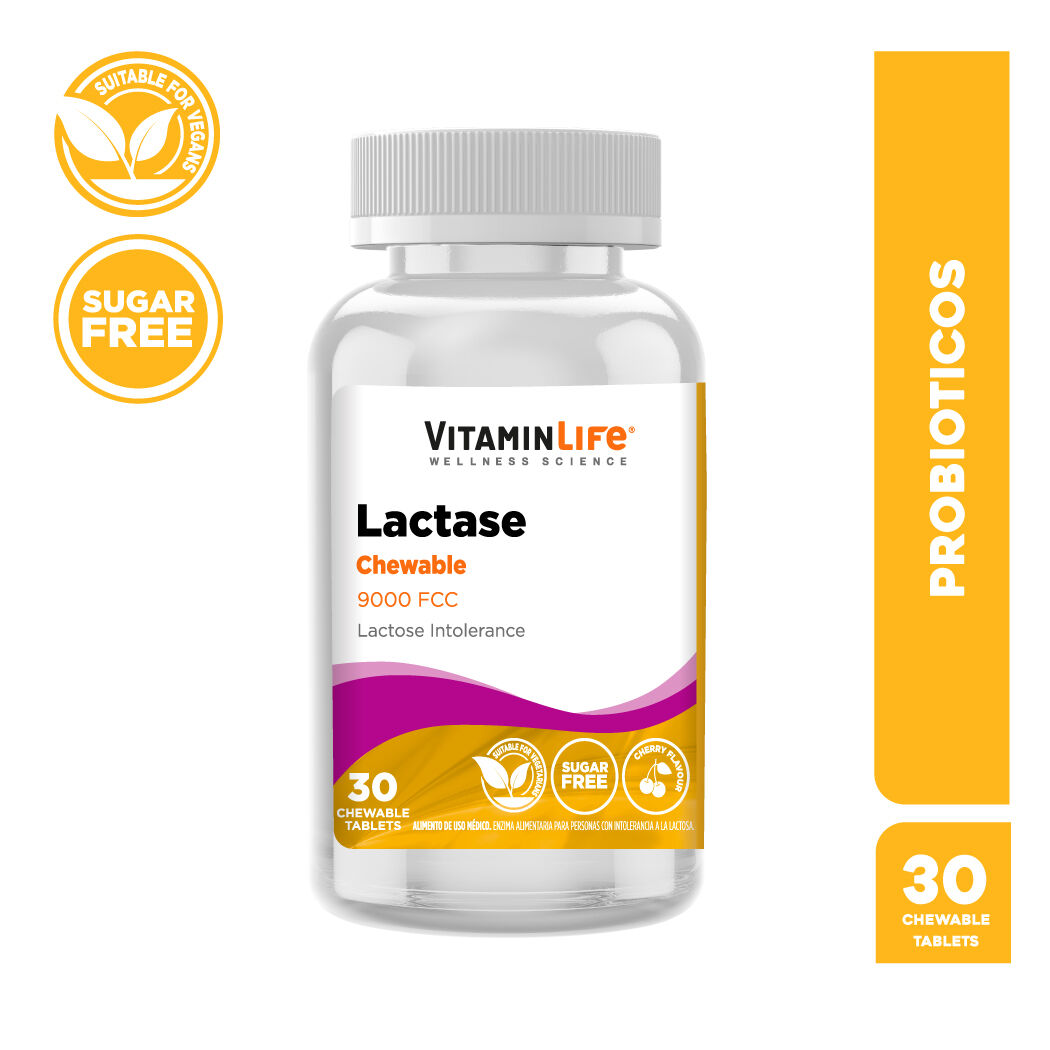 VitaminLife Lactase 9000 Masticable 30 Cápsulas