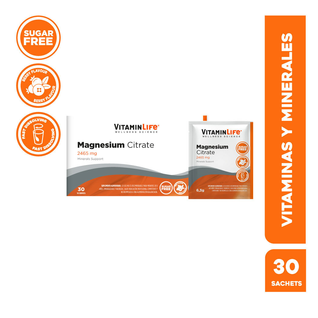 VitaminLife Magnesium Citrate Berries 30 Sachets 
