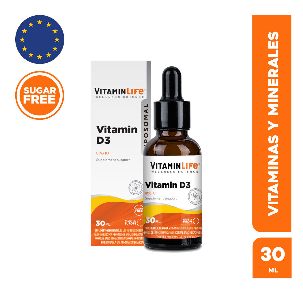VitaminLife Vitamin D3 Liposomal 800 UI Gotas 30ml