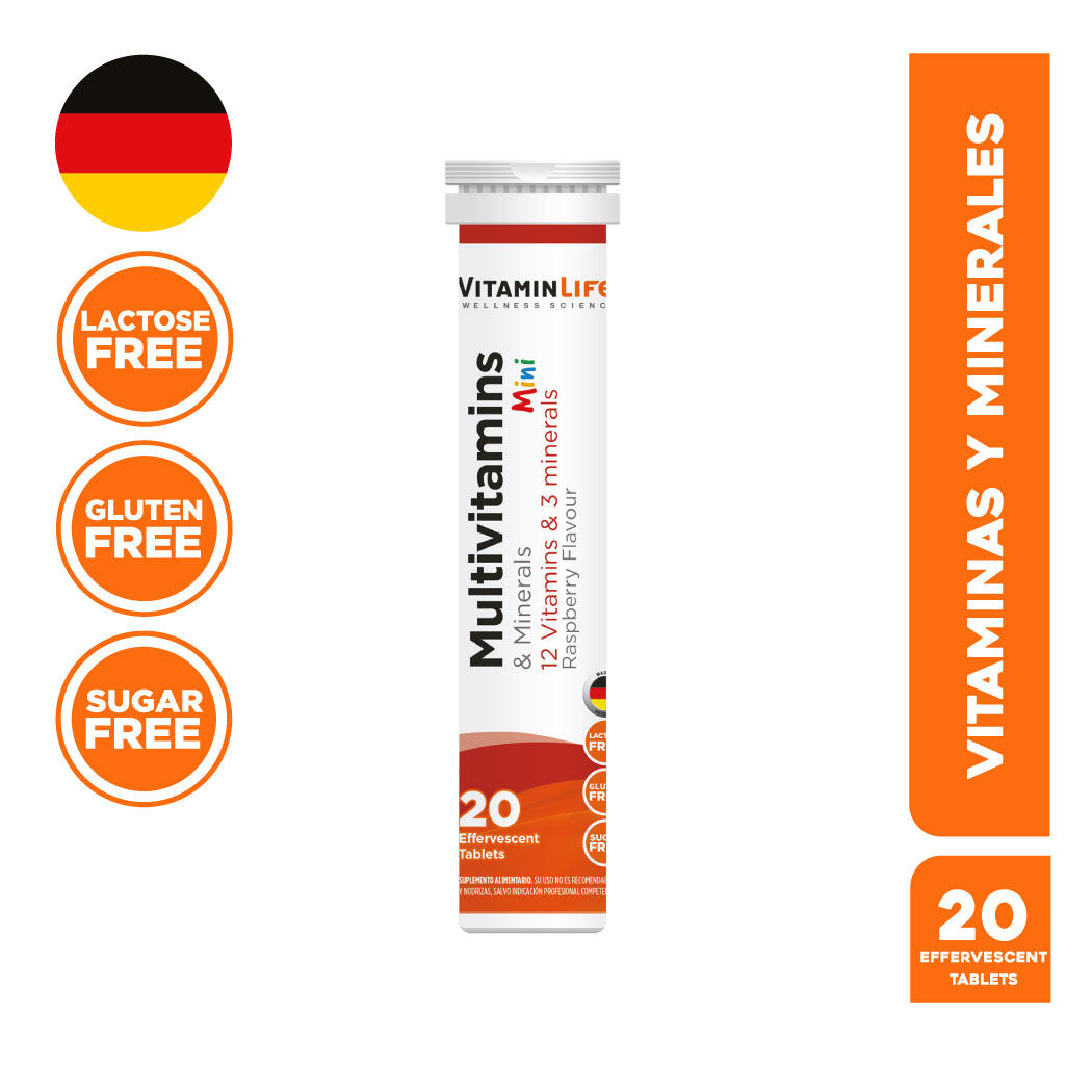Multivitamins Mini 20 Tabletas Efervescentes