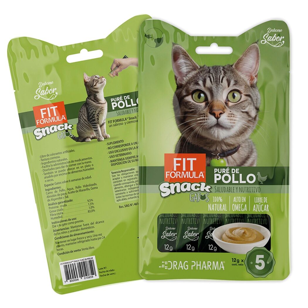 FIT FORMULA Snack Puré de Pollo para Gatos