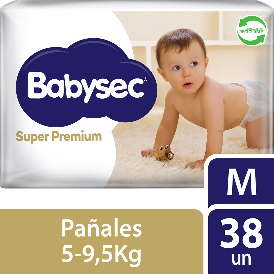 Pañales Babysec Super Premium Confort Care Talla M 38 Unidades