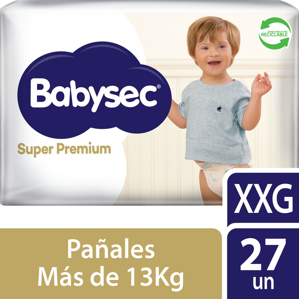 Pañales Babysec Super Premium Confort Care Talla XXG 27 Unidades