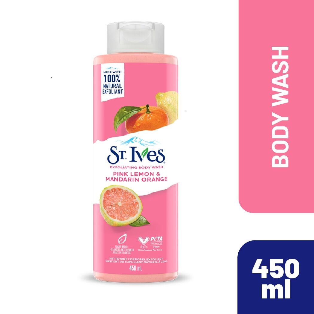 St Ives Jabón Corporal Pink Lemon Exfoliante 450ml