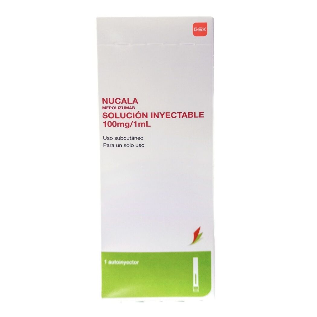 Nucala Mepolizumab 100mg/1ml Inyectable 1 Jeringa Prellenada