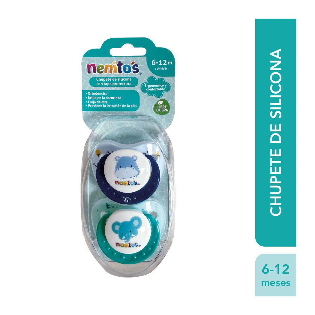 Nenitos Chupetes Verde - Celeste 2 Unidades