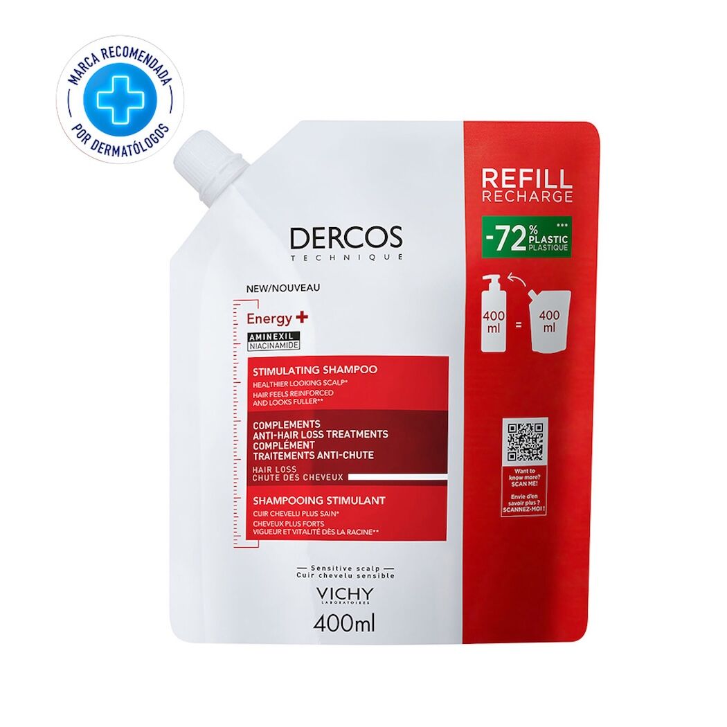 Vichy Dercos Shampoo Energy+ Refill Anticaída 400ml
