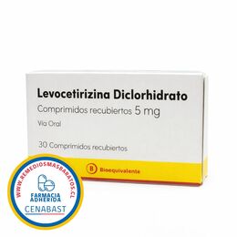 Levocetirizina (B) 5mg 30 Comprimidos Recubiertos - Cenabast