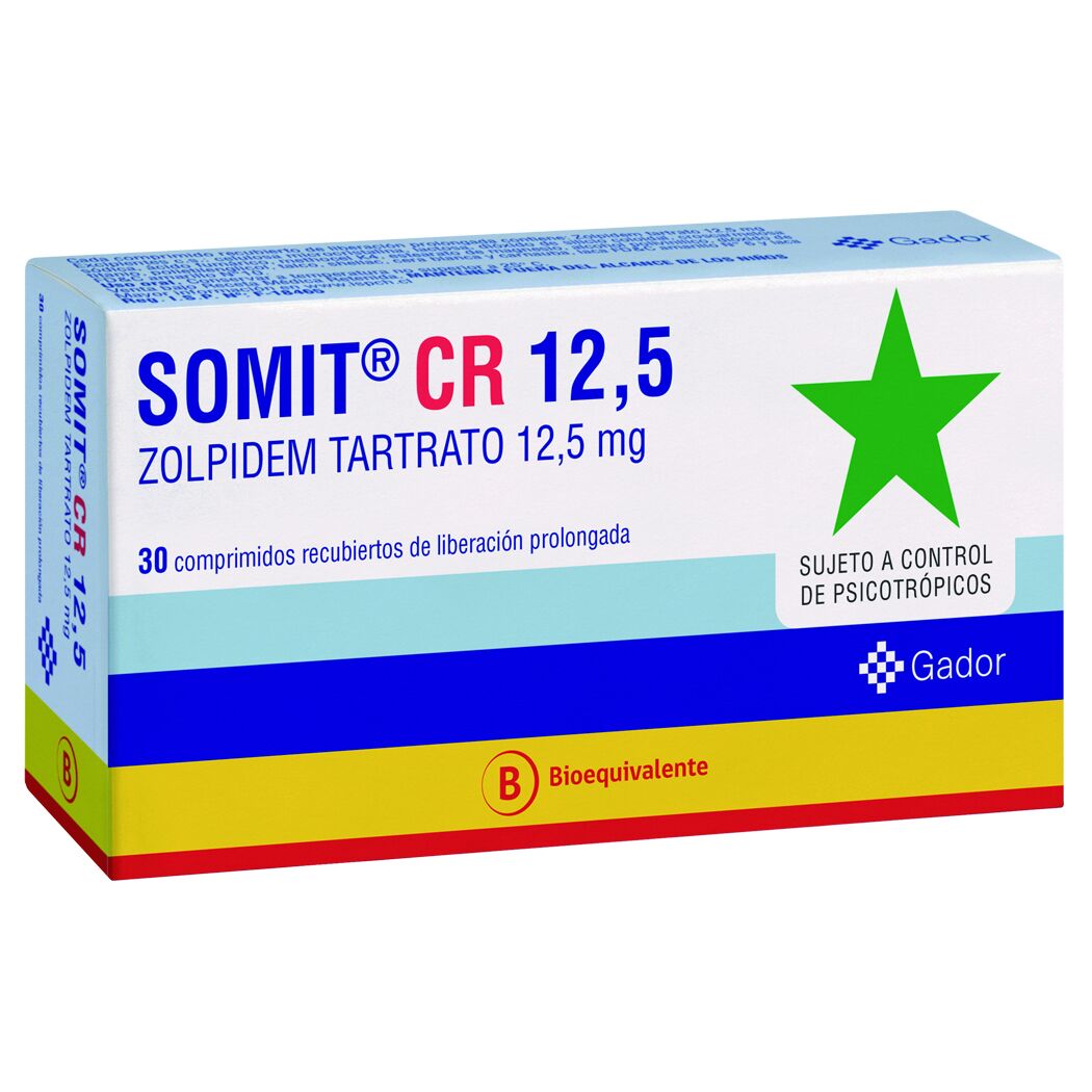 Somit CR (B) Zolpidem 12.5mg 30 Comprimidos Recubiertos