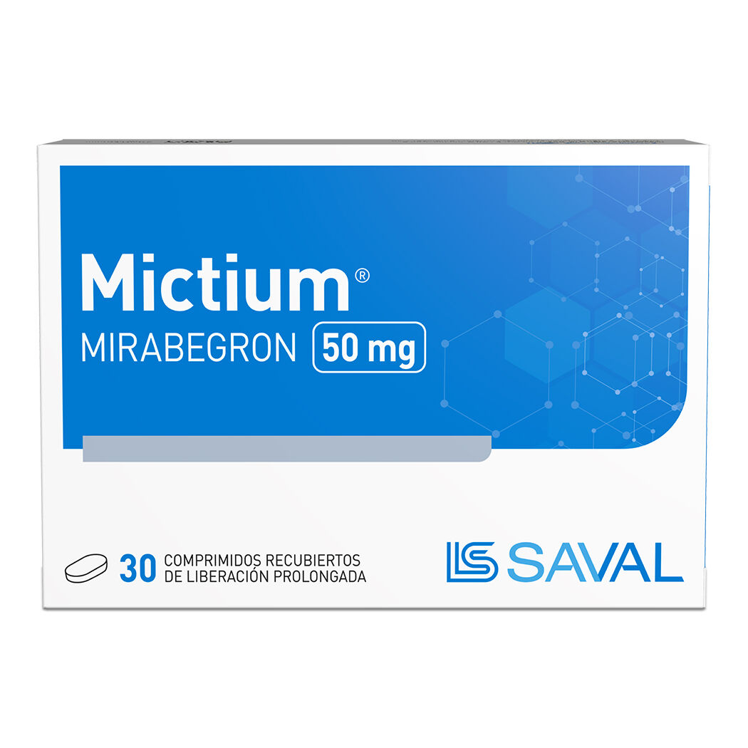 Mictium Mirabegron 50mg 30 Comprimidos Prolongados